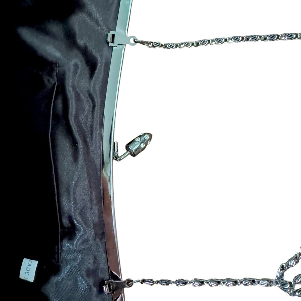 Wet Seal Black Faux Satin Clutch - Picture 6 of 6